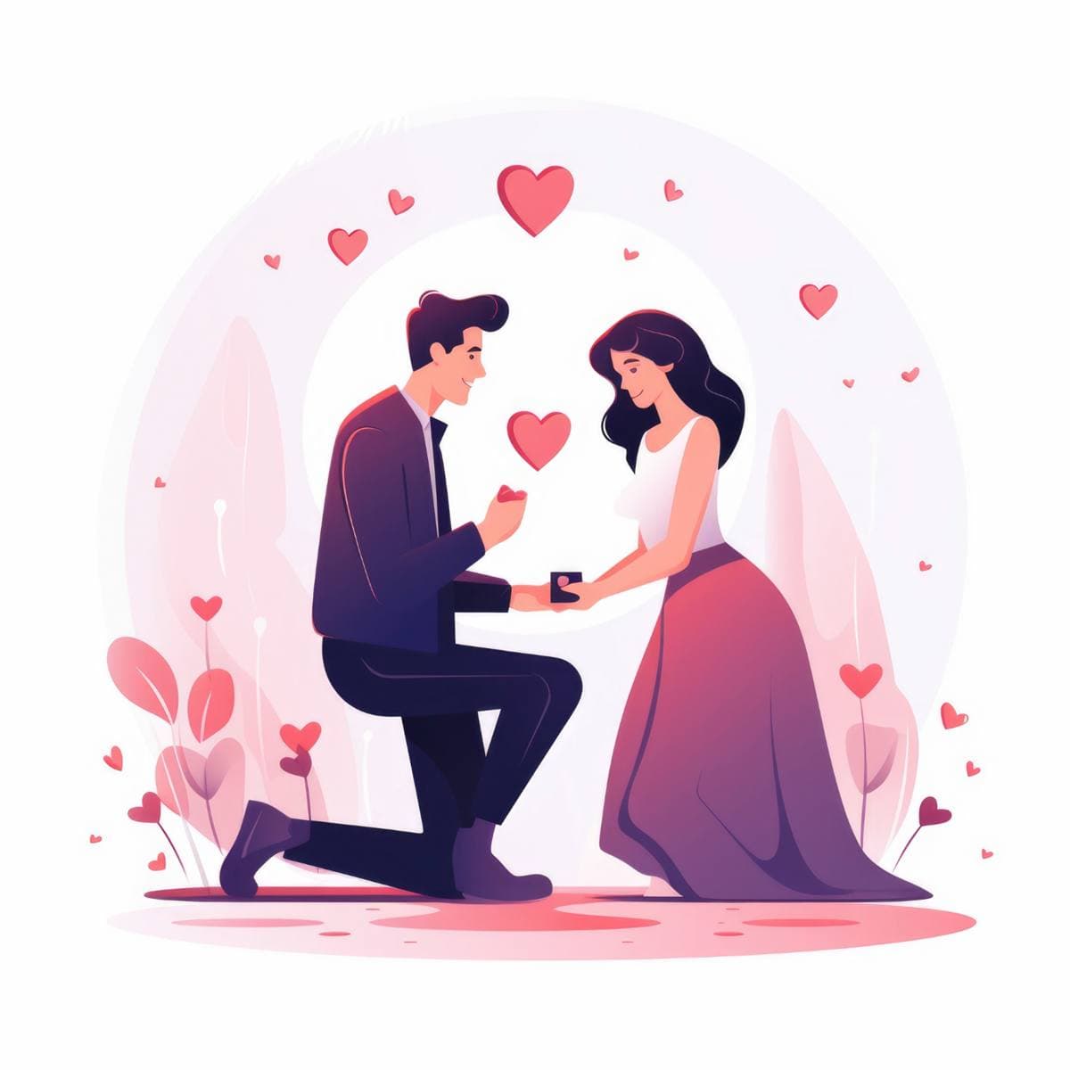 Marriage proposal moment on WeddingWay